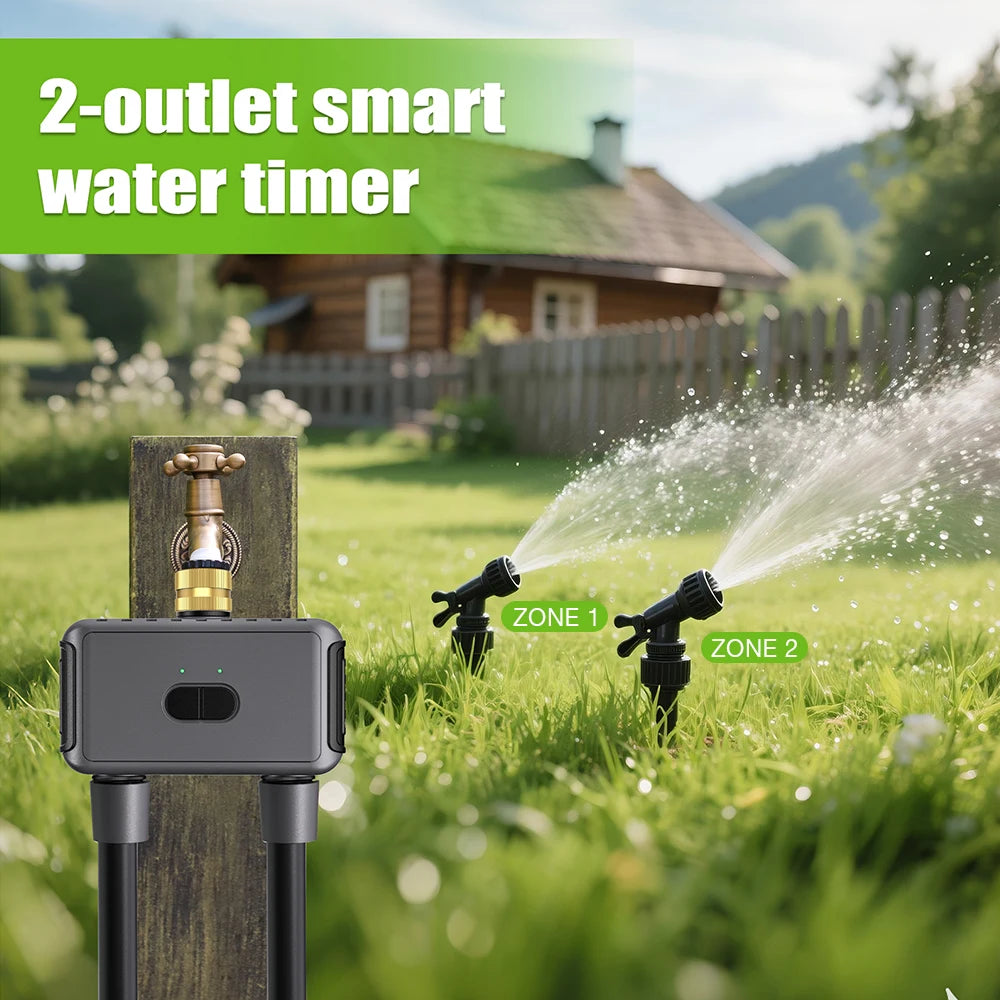 Tuya WiFi Water Timer Automatic Waterer 2 &ndash; Two Outlets