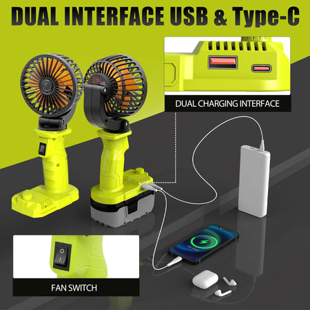 Infinite Speed Regulating Foldable Fan &ndash; USB Type C Power