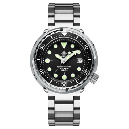 ADDIESDIVE Automatic Mechanical Diving Watch - Stainless Steel, Scratch Proof, Waterproof 3 Steel Black / NH35
