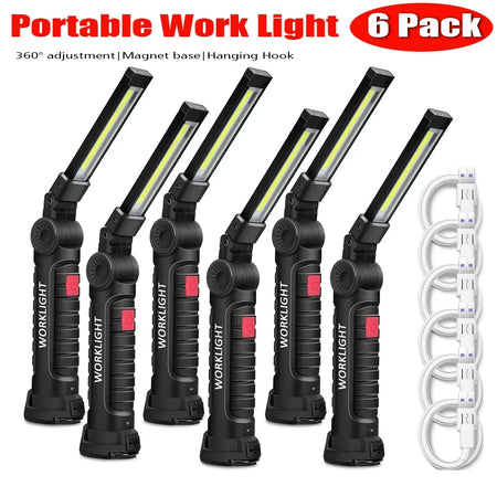 1-6PC Work Light &ndash; 360 Degree Rotating Hands Free Lighting