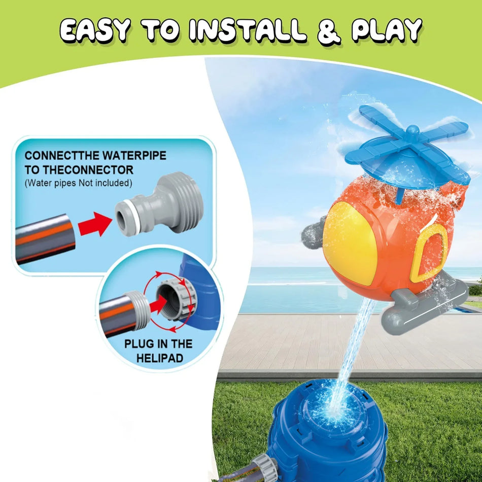 Outdoor Water Jet Helicopter &ndash; Exciting Backyard Splash Fun