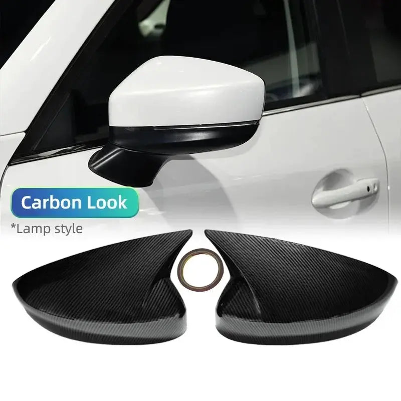 For Mazda CX5 CX-5 2017-2023 Side Wing Mirror Cover Rearview Mirror Lid Cap Housing Shell Black by InterCyprus Trading Ltd