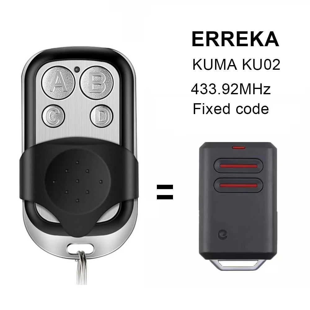 Scimagic-RC ERREKA KUMA KU02 Garage Remote Control Transmitter Key Fob 433.92MHz Default Title