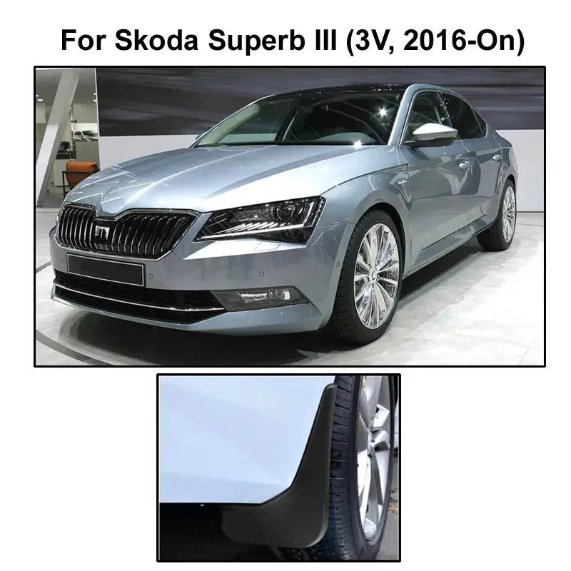 Molded Car Mud Flaps For Skoda Superb 3 B8 2016 2017 2018 Mudflaps Splash Guards Mud Flap Mudguards Liftback Combi Accessories by InterCyprus Trading Ltd