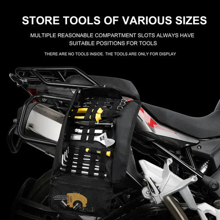 Motorcycle Tool Roll Bag Portable Motor Saddlebags Side Tool Storage Bag Pouch Outdoor Travel Repair Working Tool by InterCyprus Trading Ltd