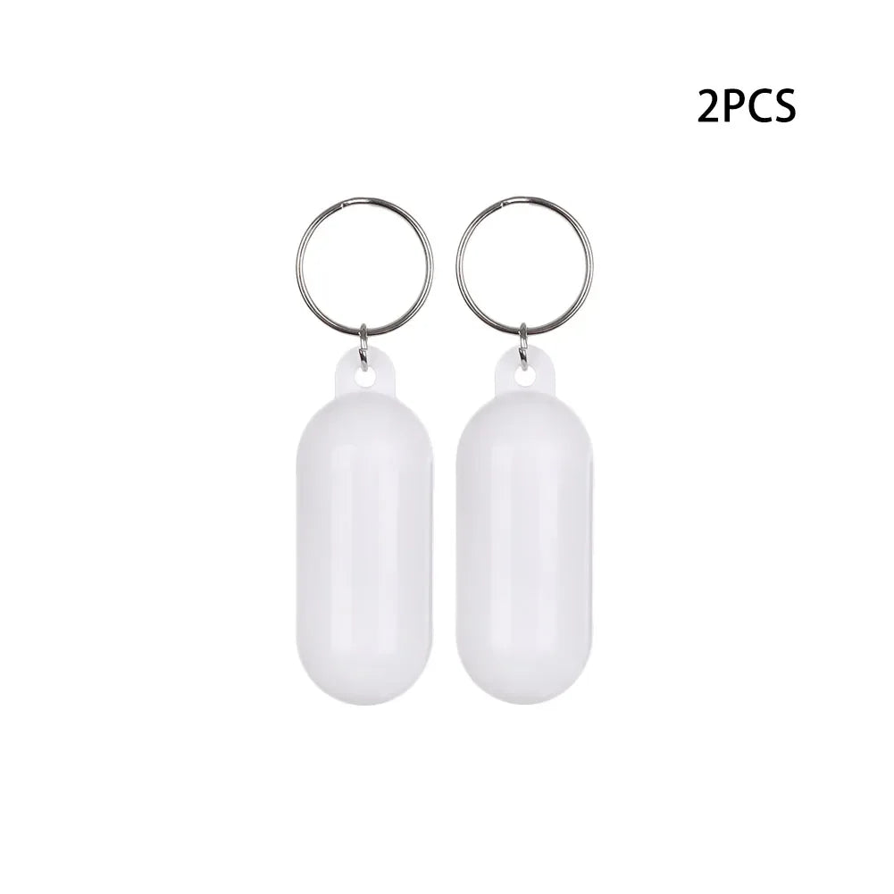 Floating Keyring - 2pcs Buoyant Keychain for Marine &amp; Outdoor Activities White