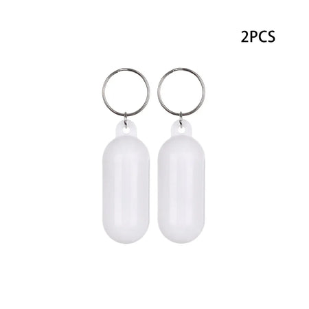 Floating Keyring - 2pcs Buoyant Keychain for Marine &amp; Outdoor Activities White