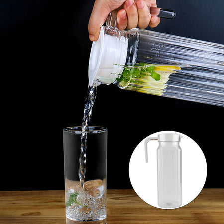 Acrylic Juice Bottle Striped Water Jug &ndash; Keeps Drinks Cold