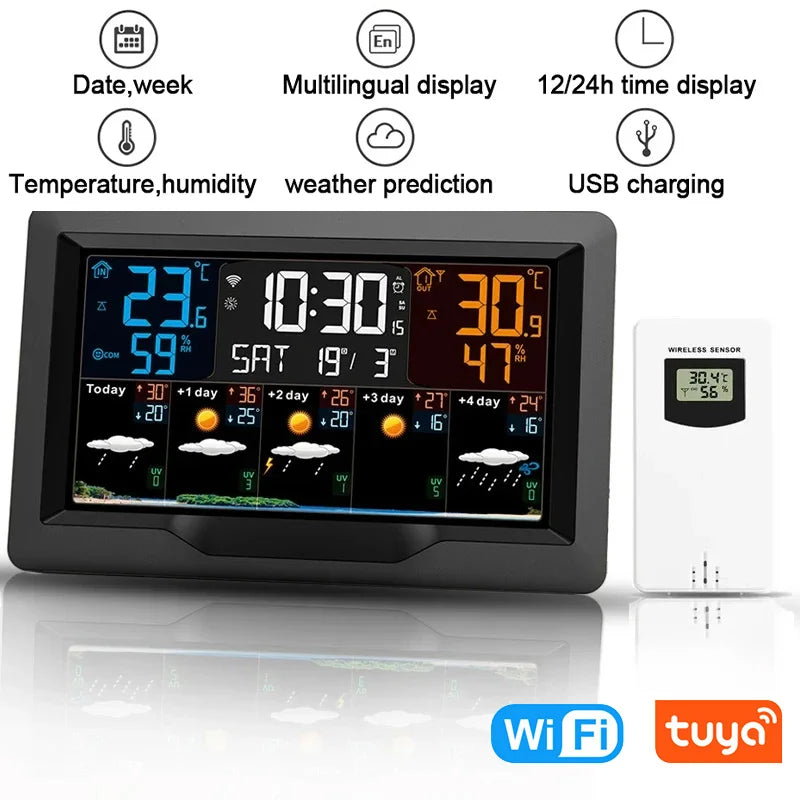 Tuya WIFI Smart Weather Station FJ3390TY-A &ndash; Color Screen