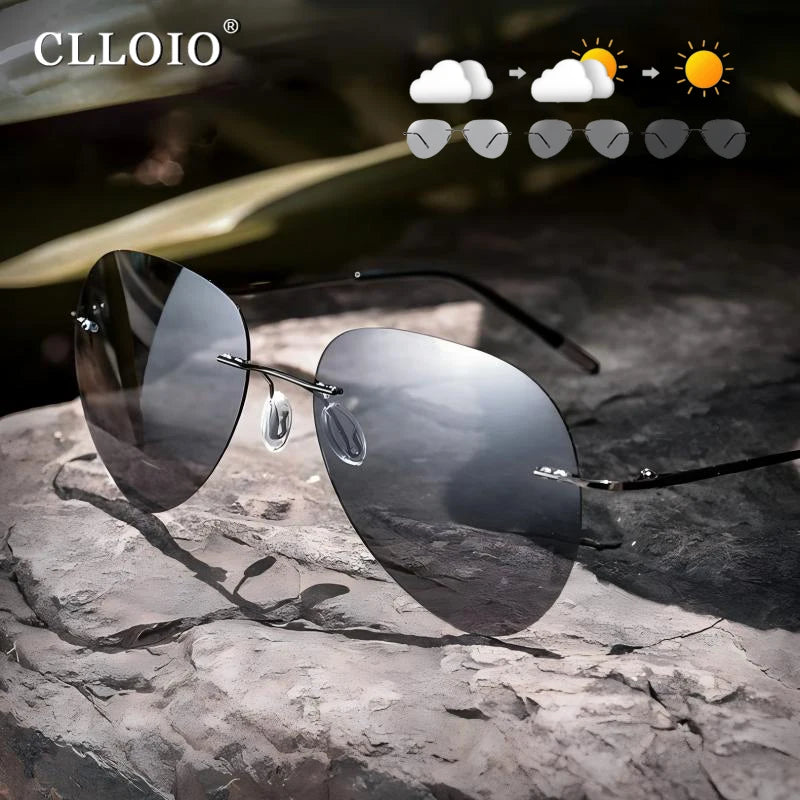 CLLOIO Ultralight Titanium Sunglasses &ndash; Photochromic