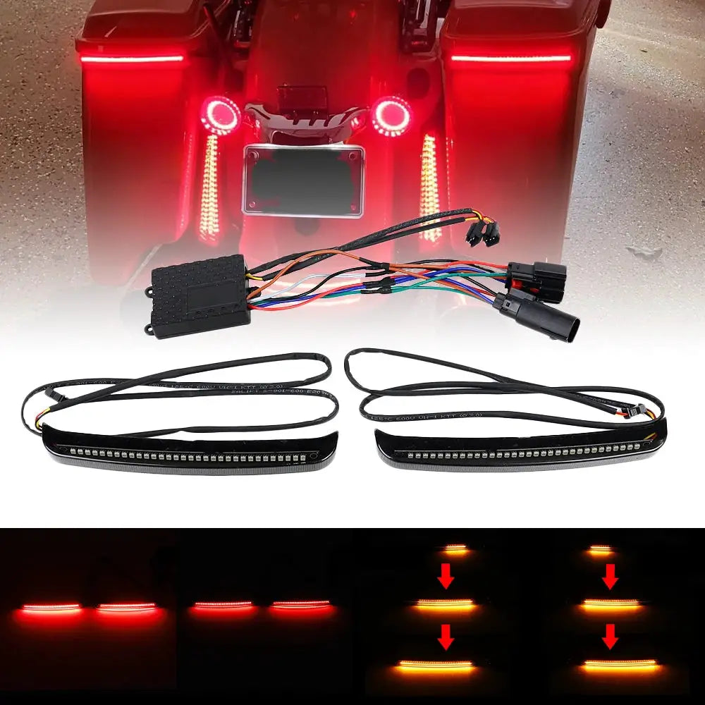 LED Saddlebag Tail Light Turn Signal Brake Running Lights for Road Glide 2014-2023 by InterCyprus Trading Ltd