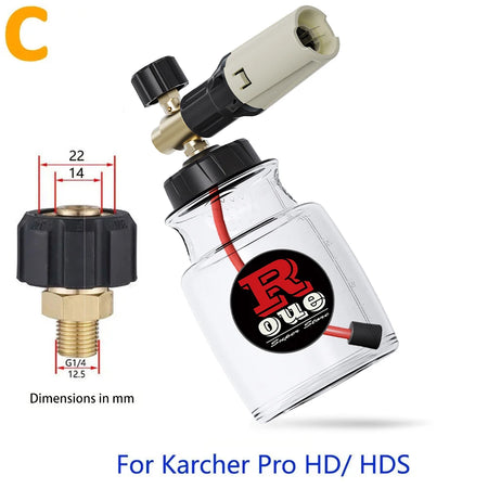 High-Pressure Foam Cannon Soap Generator for Karcher, Nilfisk, Parkside &amp; More For Karcher HD(old)
