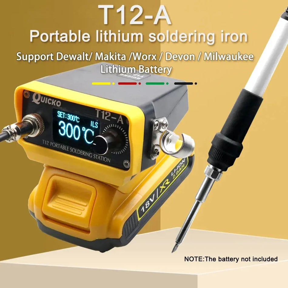 72W T12 Soldering Station &ndash; Battery Compatible With 20V Max