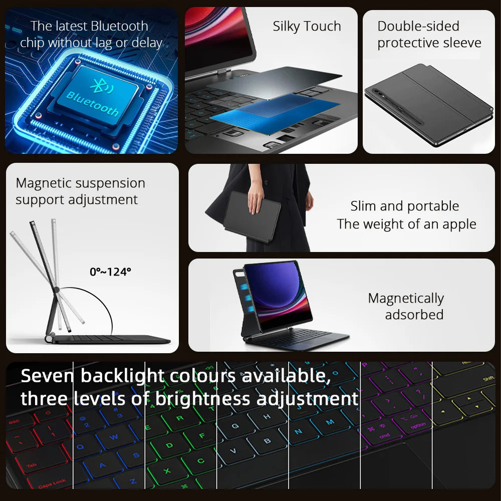 Magic Keyboard Case Galaxy Tab S9 Plus &ndash; Backlit Trackpad