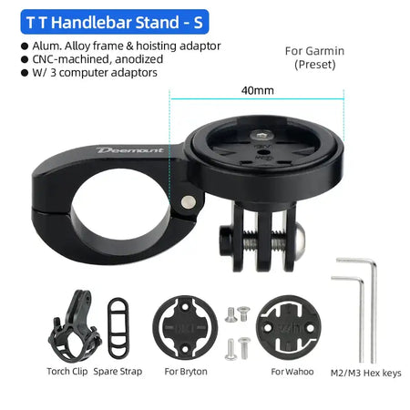 Deemount TT Handlebar Mount 3 Adapters GARMIN Bryton Wahoo TT N Torch Short / CHINA