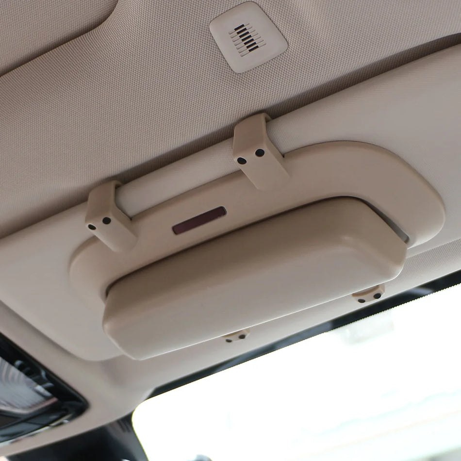 Scatola Portatile per Occhiali da Sole da Auto con Supporto per Visiera Solare a Clip in ABS