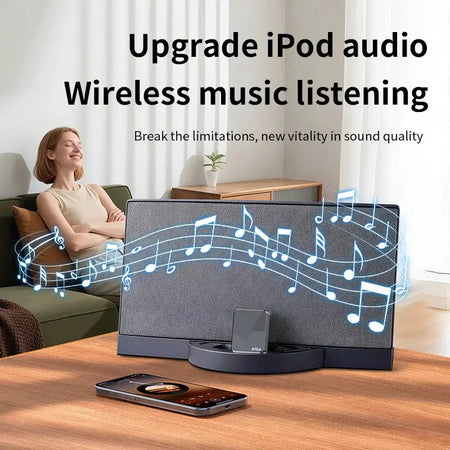 KEBIDUMEI 30 Pin Bluetooth 6.0 Audio Receiver For IPhone IPod 30 PIN Analog Speaker HIFI Stereo 3.5mm Aux Wireless Audio Adapter by InterCyprus Trading Ltd
