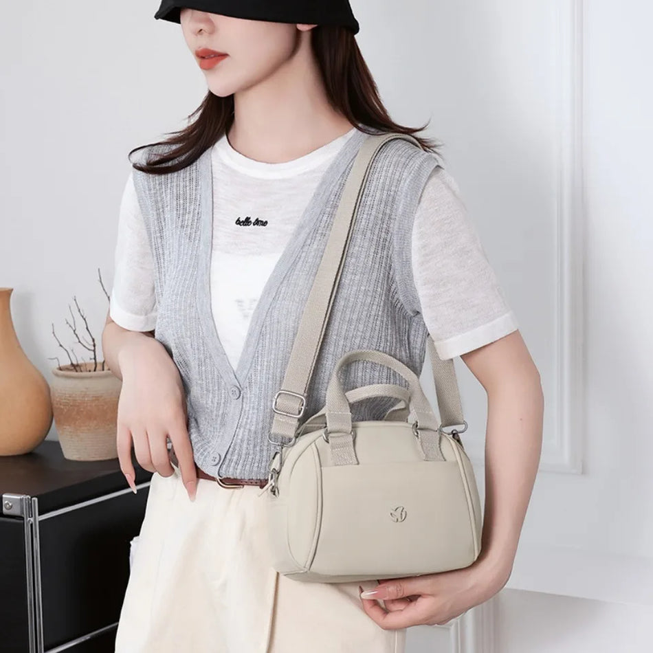 Geantă crossbody impermeabilă din nailon pentru femei, dimensiune mică, poșetă casual pentru călătorii în aer liber