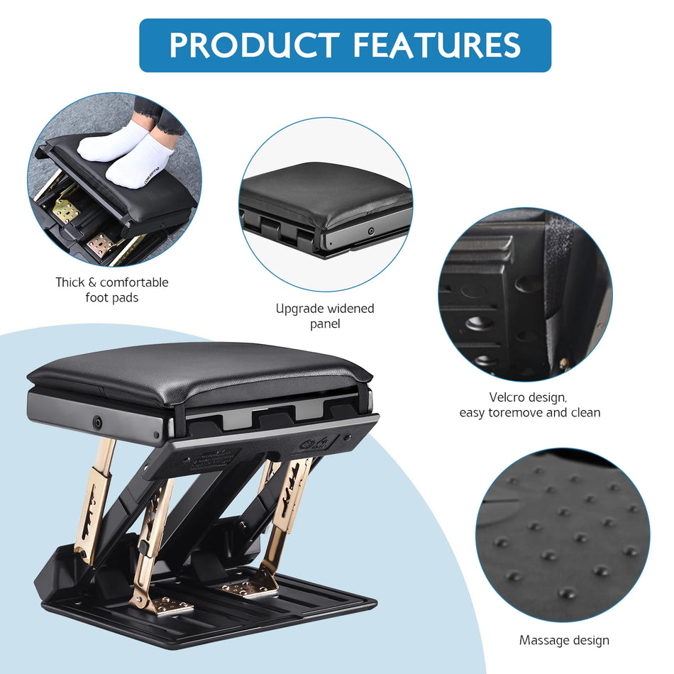Justerbar Skrivbordsfotstöd Dämpad Massage Antiglid