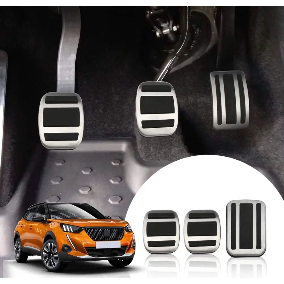 Stainless Steel Pedal Covers For Peugeot 3008 5008 GT 2016-2023 by InterCyprus Trading Ltd