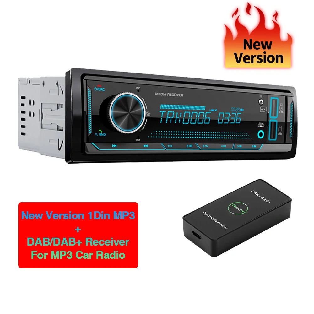 AKAMATE 1Din Car Radio MP3 Player &ndash; Bluetooth Stereo New and DAB