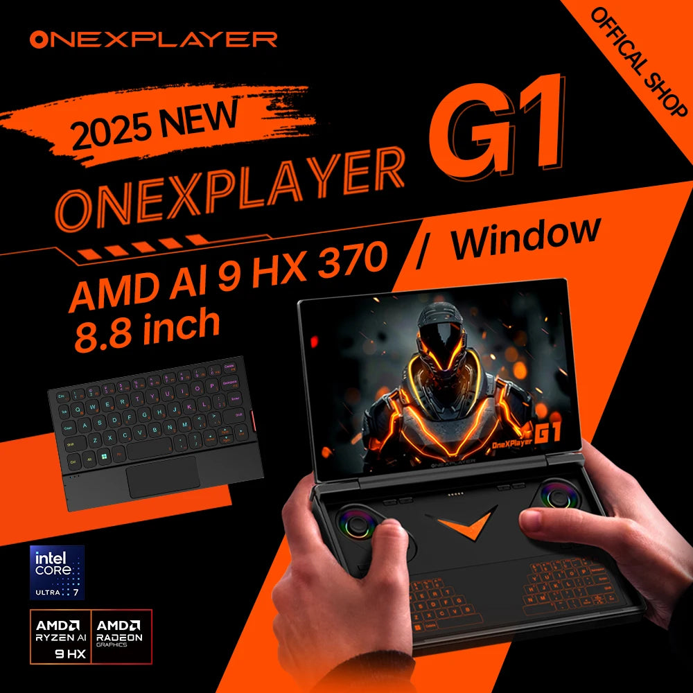 Onexplayer G1 AI HX 370 &ndash; Portable 8.8 Inch Handheld Gaming Laptop