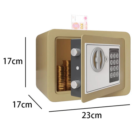 0.2 Cubic Feet Electronic Digital Safe &ndash; Fireproof Safe Gold