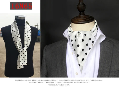 SIERSIYU Men's Silk Scarf &ndash; Versatile British Stripe Print