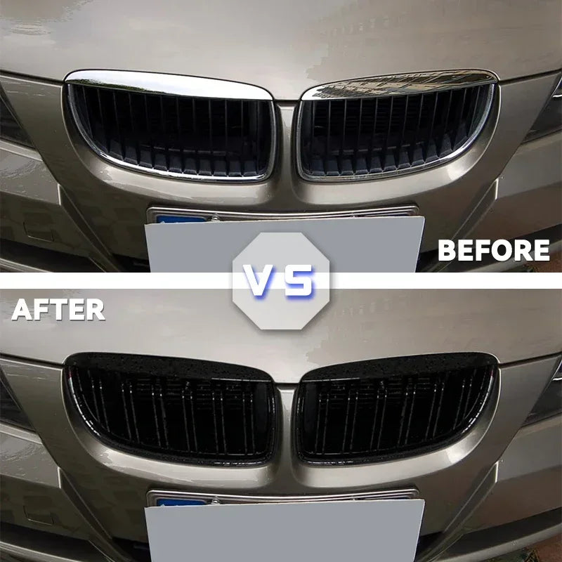 Läikiv must esikülje neerugrill kahekordne riba BMW 3 seeria E90