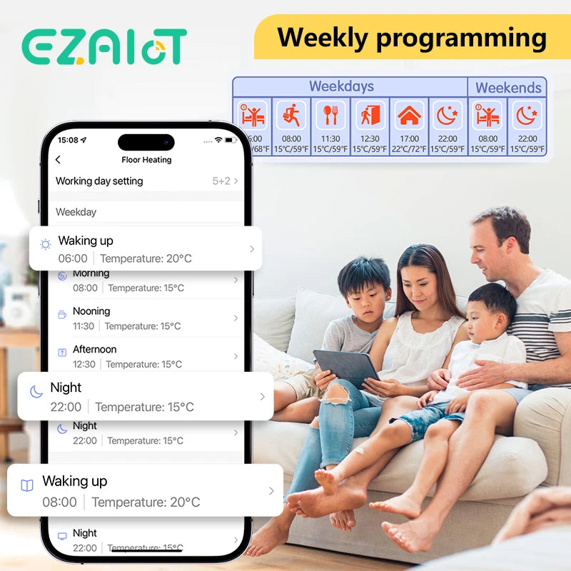 Tuya WiFi Gas Boiler Thermostat &ndash; Alexa Google Ready