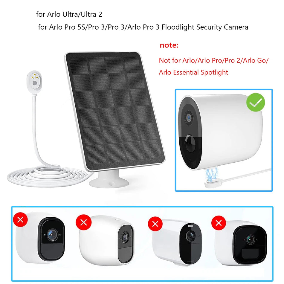 Arlo Pro Фонарь Настенный Крепеж Солнечная Панель Зарядное Устройство 4W 6W 5V