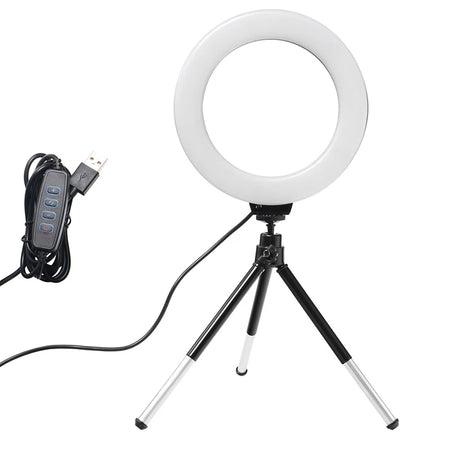 ERIKOLE 6-inch Bi-Color LED Ring Light with Tripod for Photography and Selfies