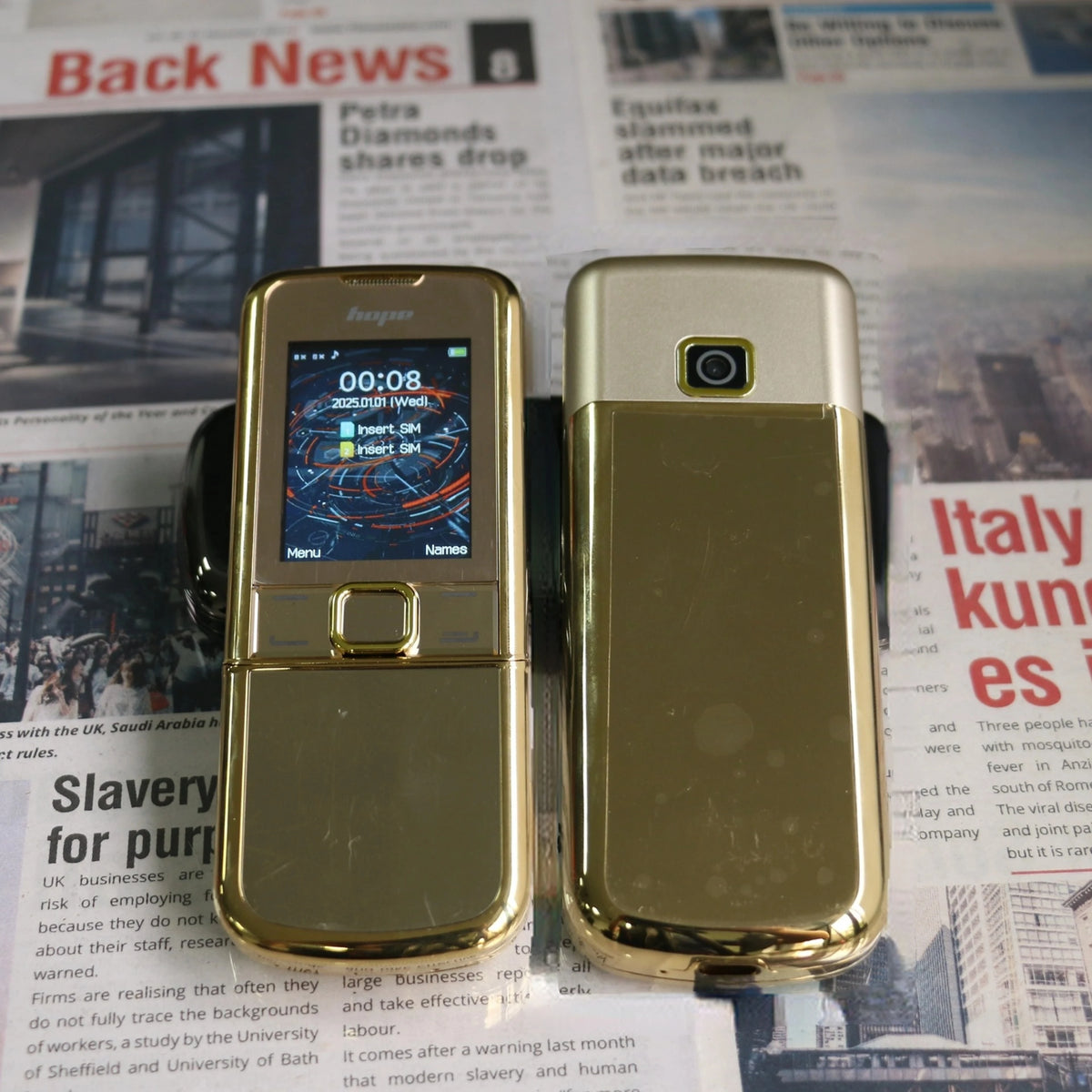 8800 Classic Slider Senior Phone &ndash; Big Button Convenience Gold / add 16G TF