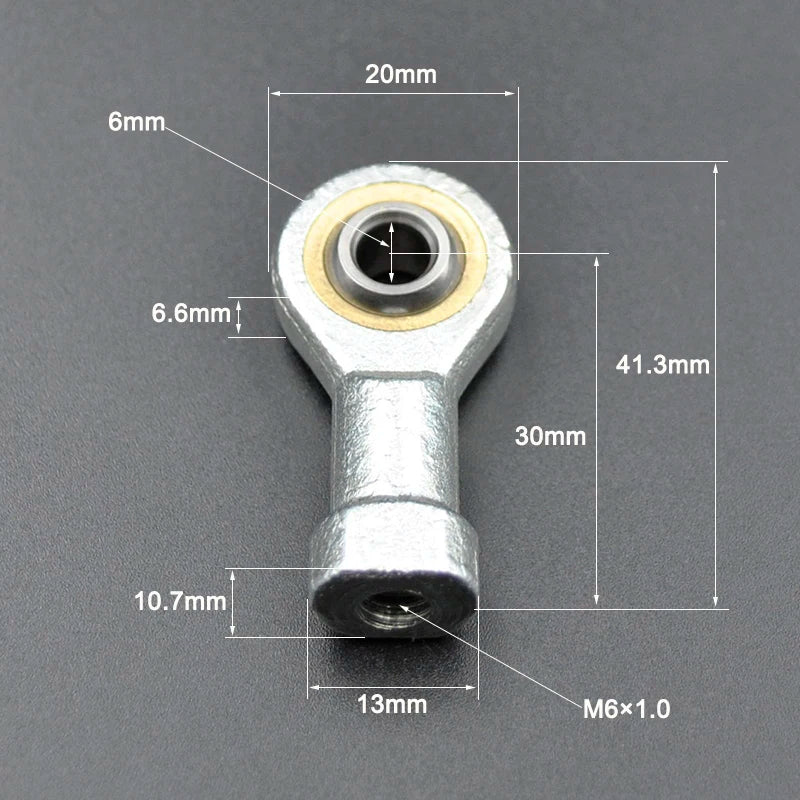 Rod End Bearing 5mm 6mm 8mm 10mm - Self Lubricating Joint Female 6mm / CHINA / Left Thread