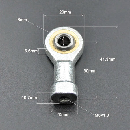 Rod End Bearing 5mm 6mm 8mm 10mm - Self Lubricating Joint Female 6mm / CHINA / Left Thread