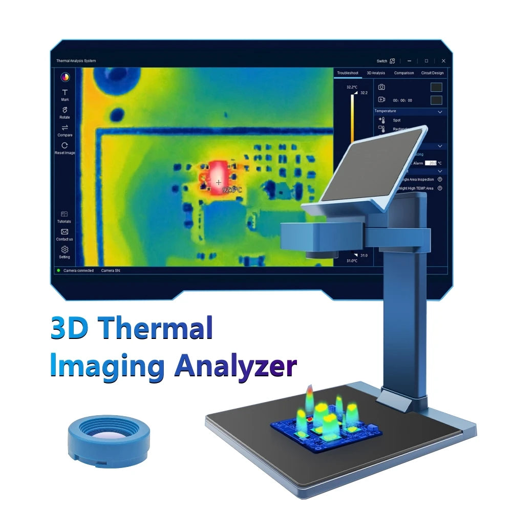 Advanced 3D Thermal Imaging Camera for PCB Repair and Inspection - Compatible with Android &amp; PC, 256x192 Resolution