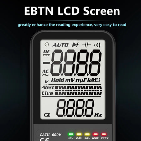 BSIDE ADMS9LN &ndash; Large Screen Multimeter T-RMS DC/AC NCV