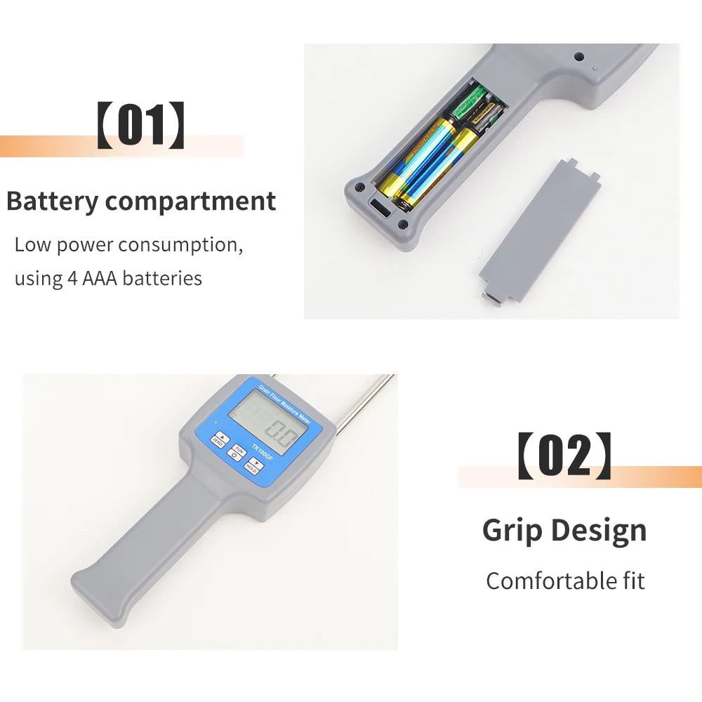 TK100GF Starch Moisture Tester - Backlit LCD Display