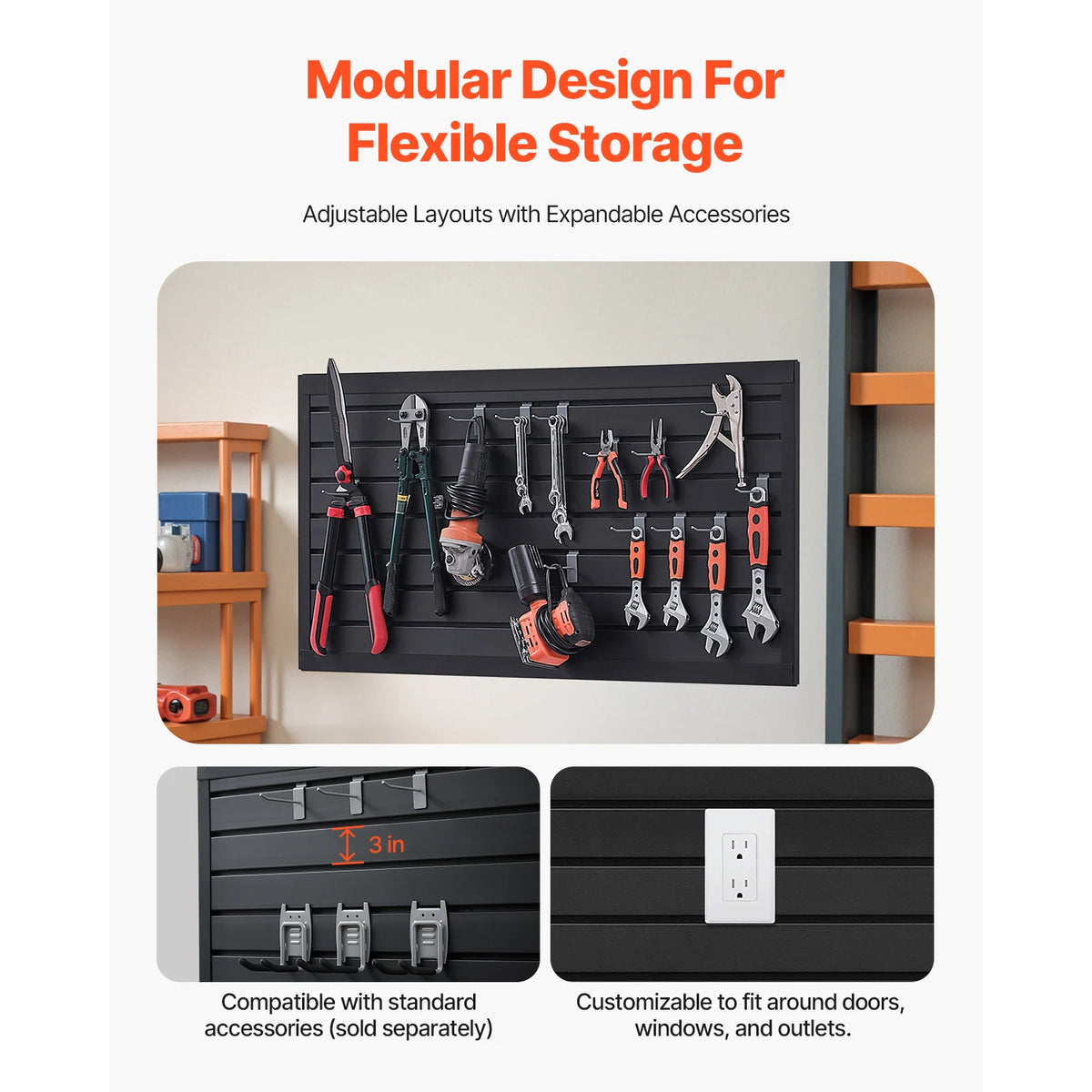 VEVOR Slat Wall Panels &ndash; Easy Install For Garage Storage