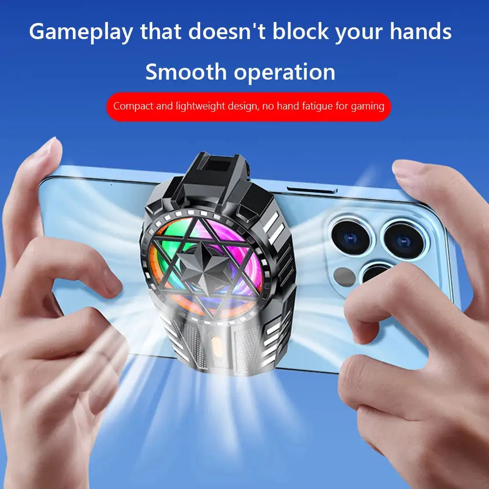 RGB Light Mobile Phone Game Cooler 3 Speed USB Fan Portable