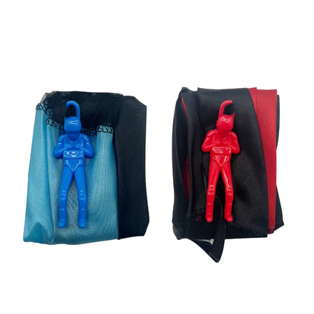 Kids Outdoor Fun: 1/6 Sets Hand Throwing Parachute Toy with Mini Soldier Sports Game 2PCS-Breast Hugging