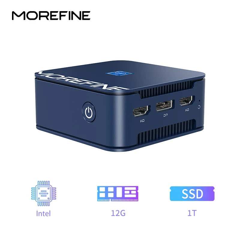 MOREFINE M8S Twin Lake Mini PC &ndash; Ultra Portable Gaming 1T SSD NVME / Intel N150 12GB / UK|CHINA