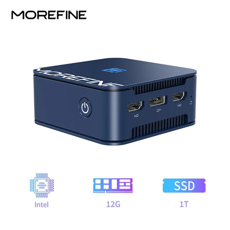 MOREFINE M8S Twin Lake Mini PC &ndash; Ultra Portable Gaming 1T SSD NVME / Intel N150 12GB / UK|CHINA