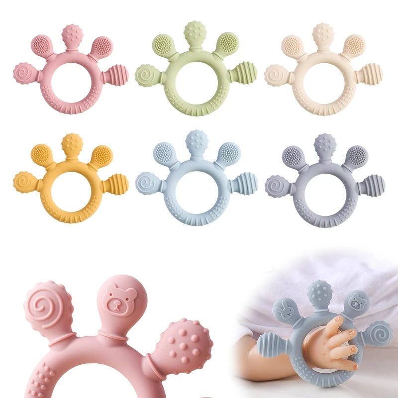 Silicone Animal Teether Ring for Babies