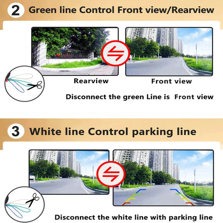 Waterproof AHD 1080P Car License Plate Rear View Camera 180° Fisheye Lens CVBS Switchable Reverse Parking Backup Camera by InterCyprus Trading Ltd