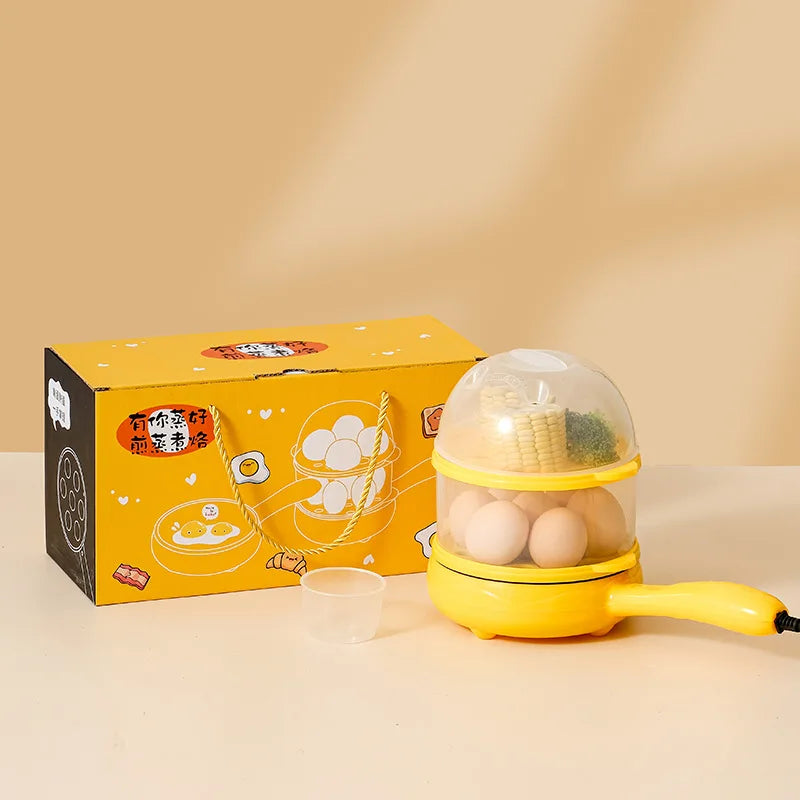 Multicooker 6-Inch Non-Stick Skillet 1 Pot 2 Steamer