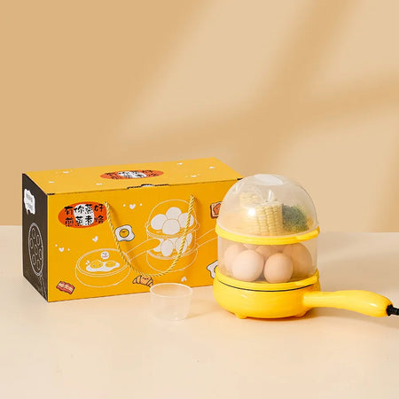 Multicooker 6-Inch Non-Stick Skillet 1 Pot 2 Steamer