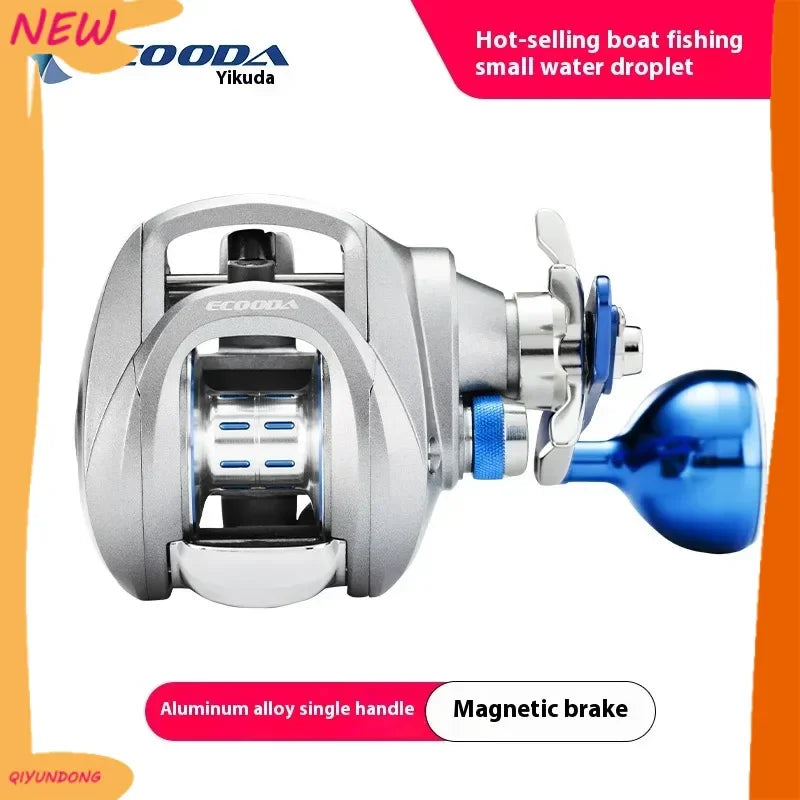 ECOODA FENIX100 Water Droplet Baitcast Fishing Reel - Lightweight 240g &amp; 9+1 Bearings for Ocean Boat Fishing