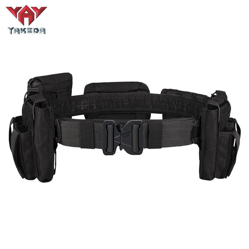 YAKEDA Inner Nylon Patrol Tactical Waist Utility Duty Belt &ndash; Quick Detach Buckle