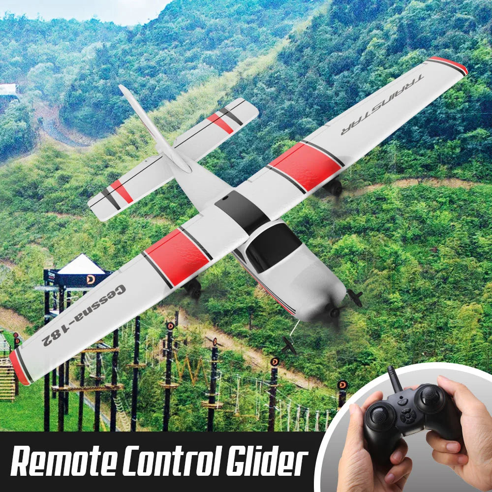 Cessna-182 RC Airplane - 2.4GHz Beginner-Friendly Glider with Aerobatic Features
